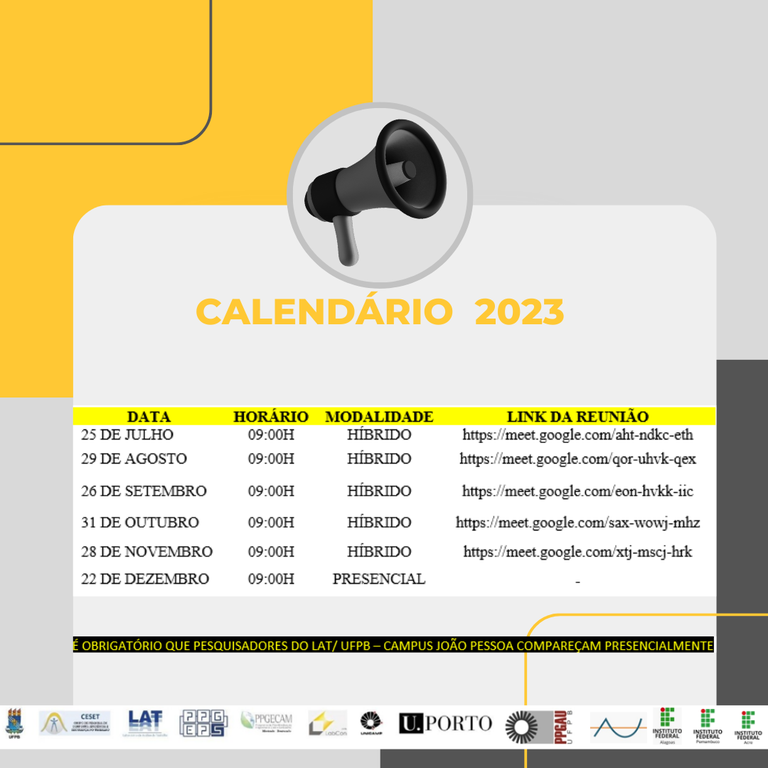 CAFÉ COM CIÊNCIA 2023 - DATAS